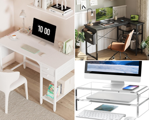 Desk Setup Tour 2025 - Futuristic Minimalist Setup for Maximum Productivity cover photo collage