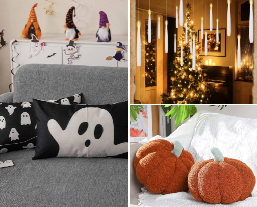Cozy Halloween decor🍂🎃 cover photo collage