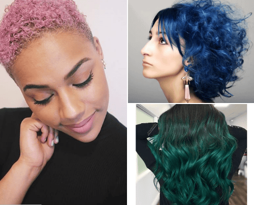 Beautiful  hair color  and cut cover photo collage