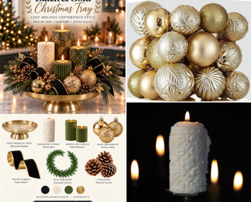 Christmas Tray Decor & Styling Finds cover photo collage