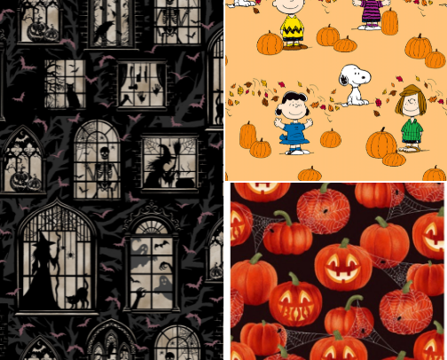 Awesome Autumn and Halloween Fabric! cover photo collage