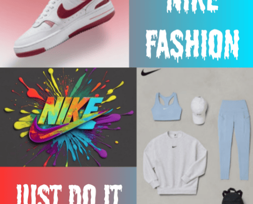 Nike fashion cover photo collage