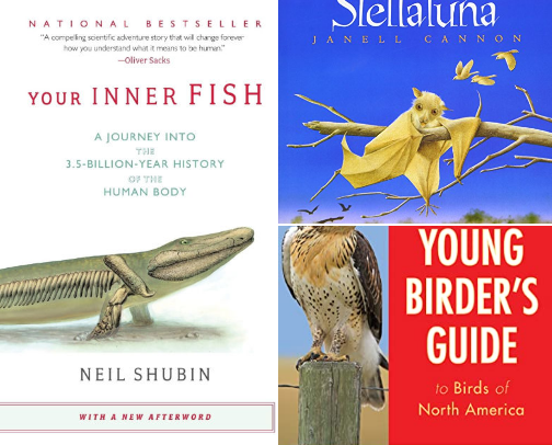 Science Books with accessible language cover photo collage