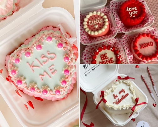 Lunchbox cake valentines day ideas 💝 cover photo collage