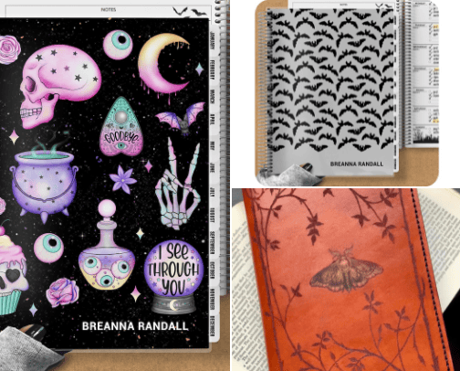 Dark and Deadly Stationery cover photo collage
