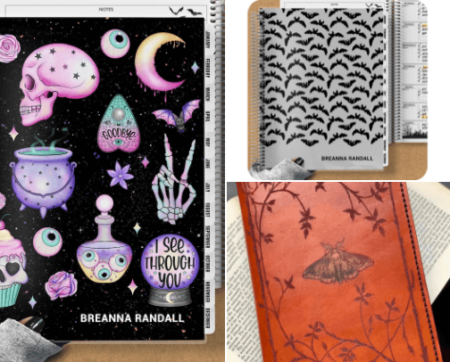 Dark and Deadly Stationery cover photo collage
