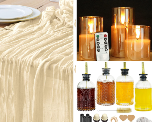 A Candlelit Table cover photo collage