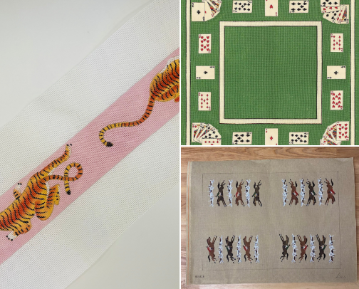 fun needlepoint canvases and accessories cover photo collage