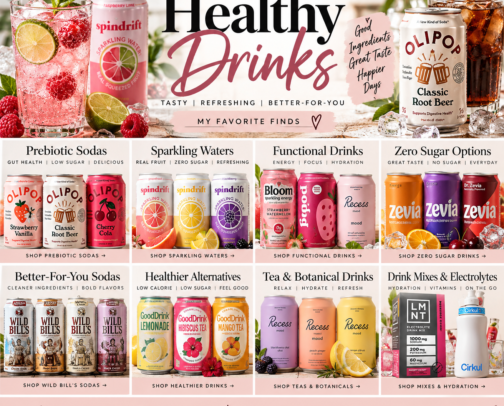 Healthy Drink Alternatives: Better-for-You Sips I’m Loving cover photo collage