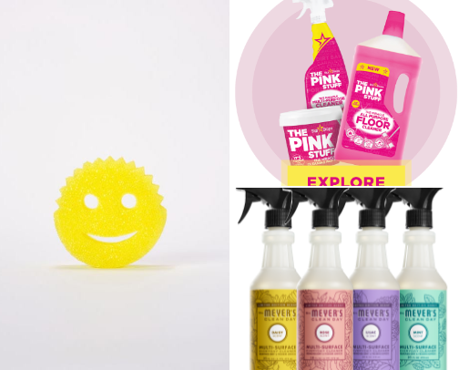 Cleaning products for a busy mama 💗 cover photo collage