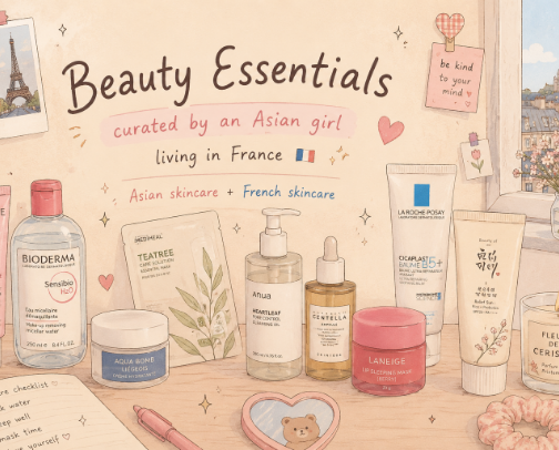 My favorite skincare/bodycare recs cover photo collage