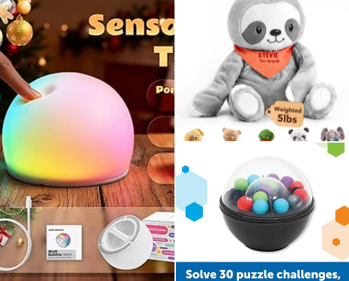 Sensory toys cover photo collage