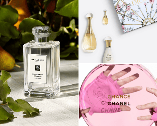 the best fresh & floral fragrances 🌷 cover photo collage