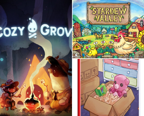 Cozy Game Zone where you can finally wind down cover photo collage