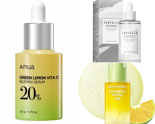 Vitamin c serums ✨️☀️🍋 cover photo collage