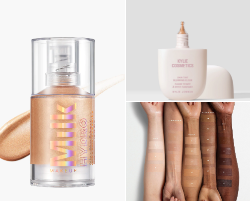 glowy skin makeup cover photo collage