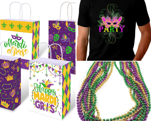 Mardi Gras Must Haves 🎭⚜️📿 cover photo collage