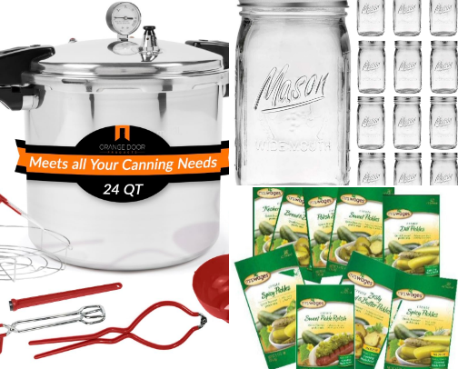 Canning and gardening cover photo collage