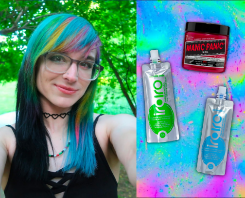 🌈💙Blue & Rainbow Hair Dye💙🌈 cover photo collage