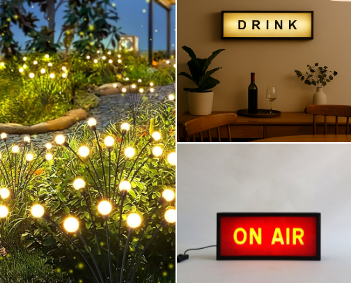 Retro & Neon Signs for Cozy Spaces cover photo collage