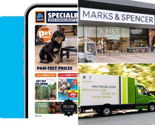 Supermarket cover photo collage