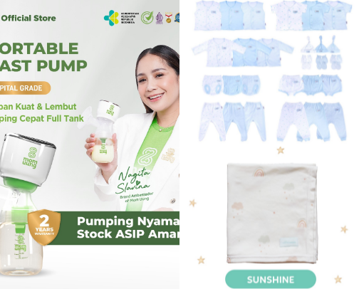 Hospital bag for newborn cover photo collage