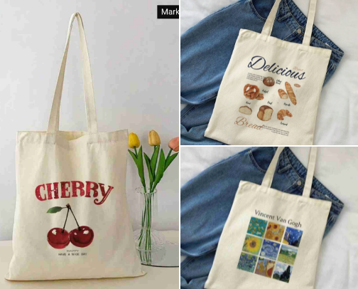 Adorable girly TOTE BAGS 👜 cover photo collage