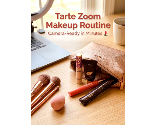 My Go-To Tarte Cosmetics Routine for Quick, Flawless Zoom Makeup cover photo collage