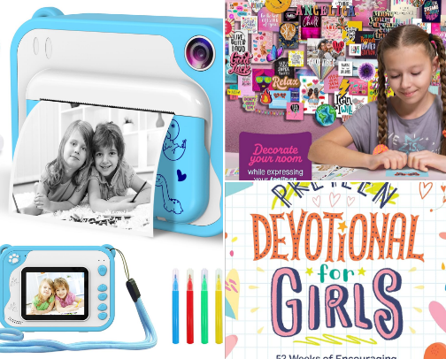 Christmas gifts for pre-teen girls. cover photo collage