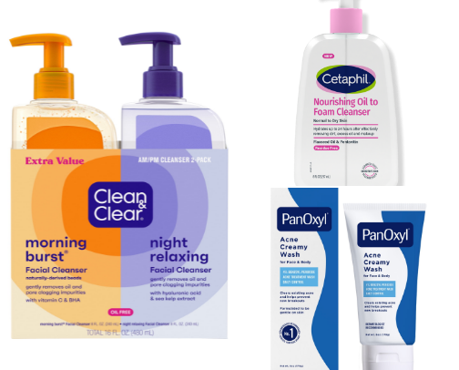 RECOMMENDATIONS FOR THE BEST FACIAL CLEANSER AND OTHER SKIN CARE FACE WASH PRODUCTS ✨ cover photo collage