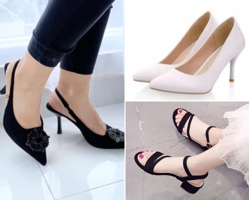 Sepatu hak tinggi cover photo collage