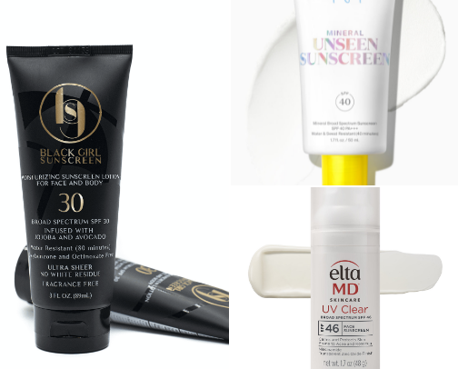 Best Sunscreens for Melanated Skin cover photo collage