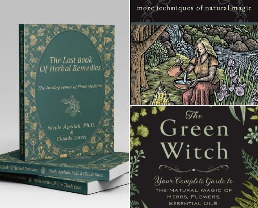 Witchy Reads, Spellbooks & Grimoires cover photo collage