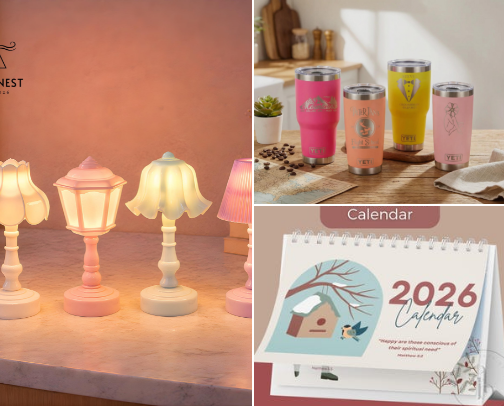 Cozy Desk Setup Essentials cover photo collage