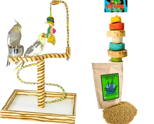 The Ultimate Guide to Bird Toys & Habitat Essentials cover photo collage