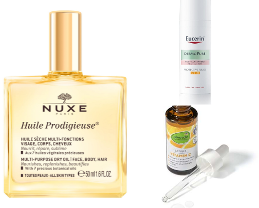 Skincare products cover photo collage