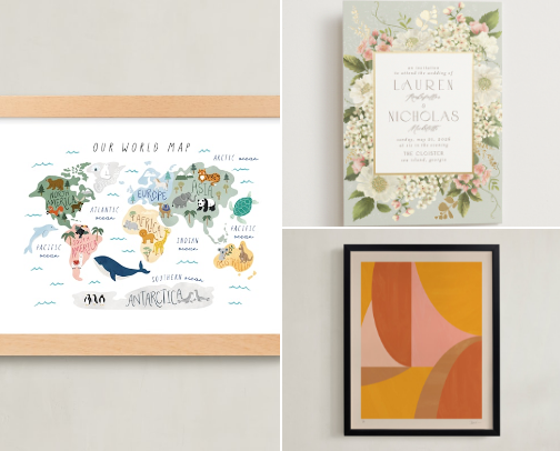 Chic Home & Stationery Finds from Minted cover photo collage