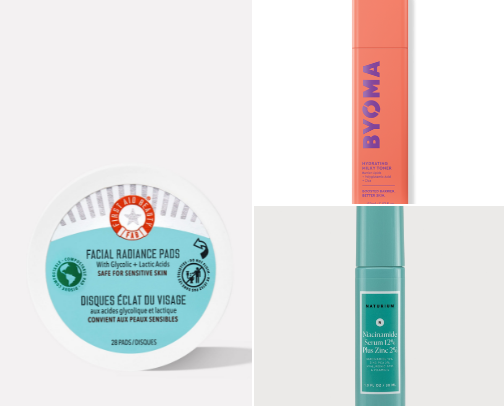 Morning Skincare Routine Products cover photo collage