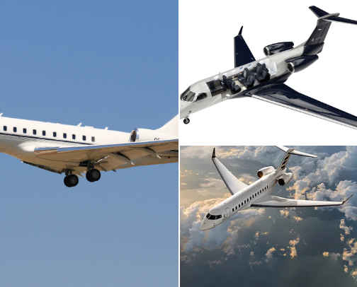 Private Luxury Aircrafts cover photo collage