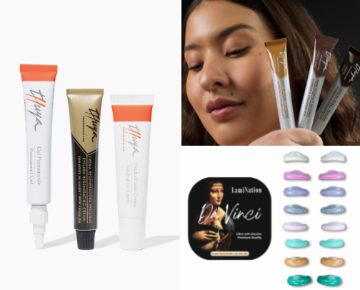 Produse de stilizare sprancene si gene cover photo collage