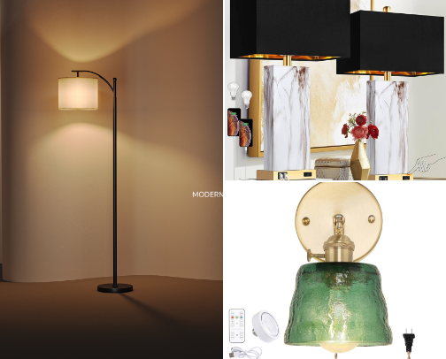 Lighting that makes a room cover photo collage