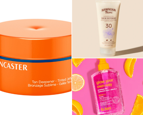 Tanning essentials cover photo collage