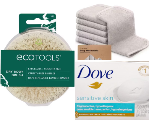 Sensitive skin shower routine 🚿 cover photo collage