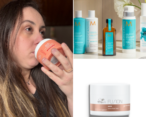 what I actually use for my hair as a mom (simple, low effort routine) cover photo collage