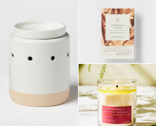 Scents, Candles, warmers cover photo collage