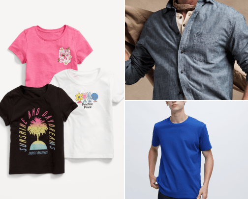 Tops and shirts cover photo collage