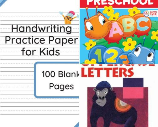 Handwriting Practice Workbooks My Son Traces Letters In That His Teacher Actually Noticed cover photo collage