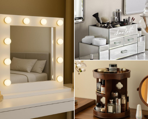 Vanity Setup Decor Inspo cover photo collage