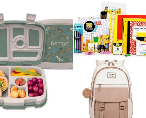 Back to school things cover photo collage
