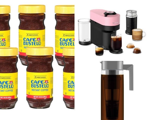 ✨ Chaotic but Caffeinated: My Iced Coffee Bar ✨ cover photo collage